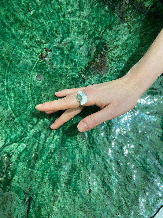 BASTET AQUAMARINE RING